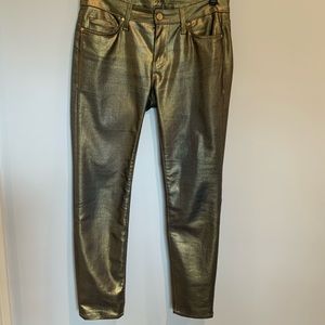 Kate Spade Broome Gold Metallic Jean